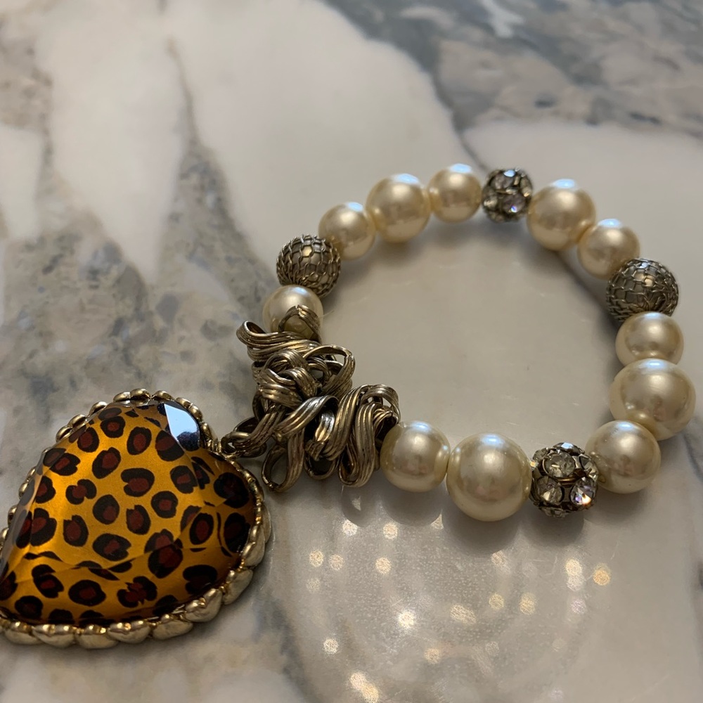 Betsey Johnson Bracelet with Large Heart Charm